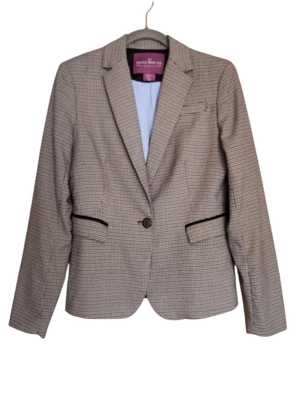 SAVILLE ROW CO HOUNDSTOOTH BLAZER XS LIKE NEW EQUESTRIAN ACADEMIA